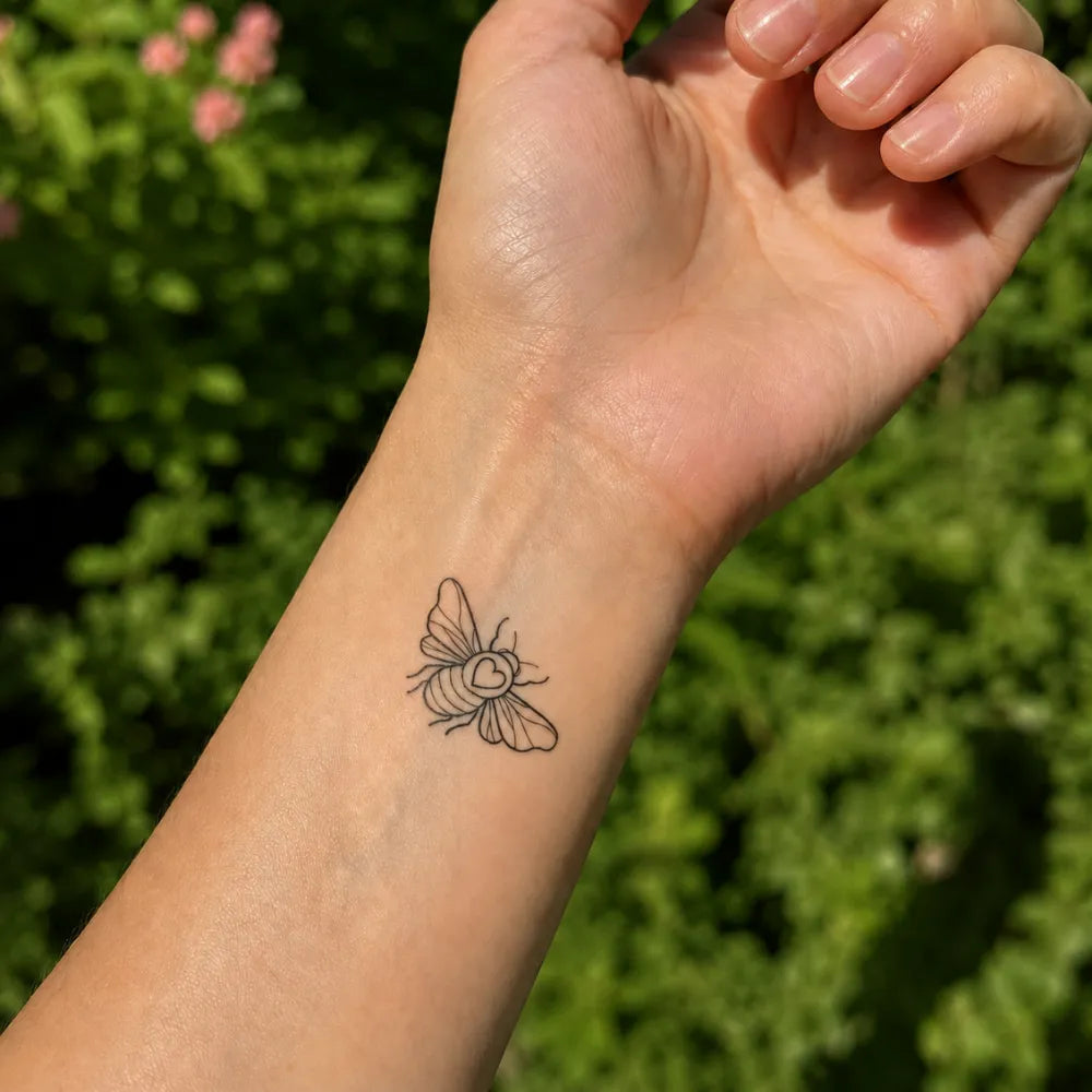 SafeTatt — Bee · fotografie tetování na kůži