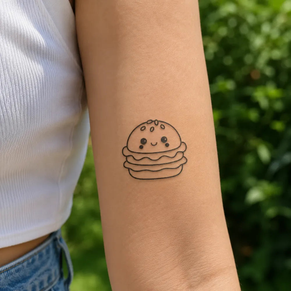 SafeTatt — Burger · fotografie tetování na kůži