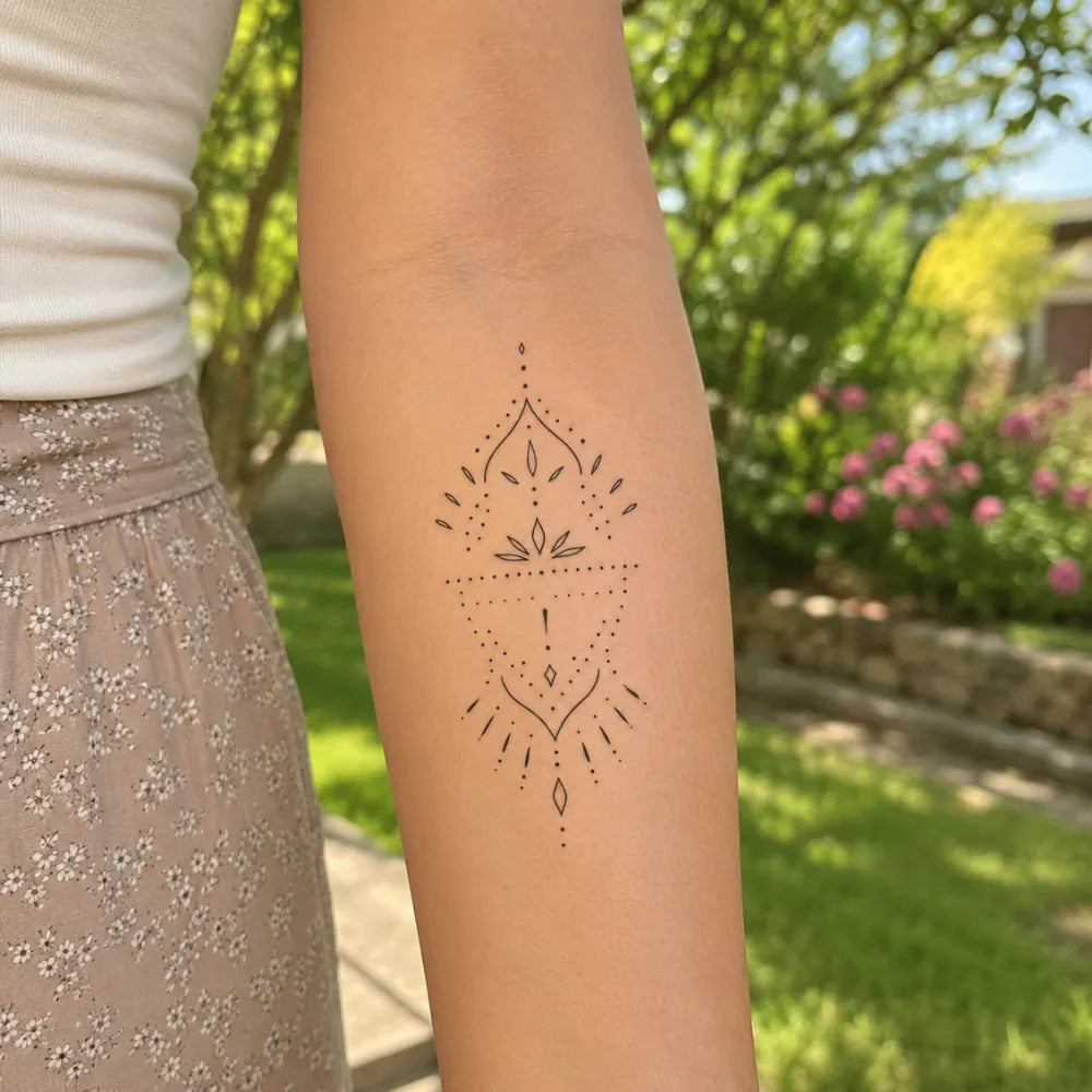 SafeTatt — Dotted Halo · fotografie tetování na kůži