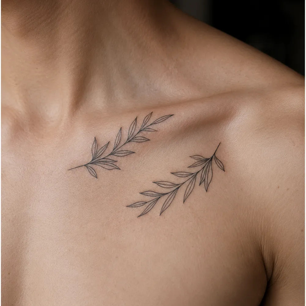 SafeTatt — Twin Leaf · fotografie tetování na kůži