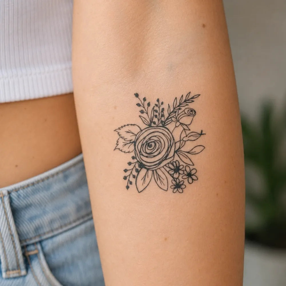SafeTatt — Floral Bloom · fotografie tetování na kůži