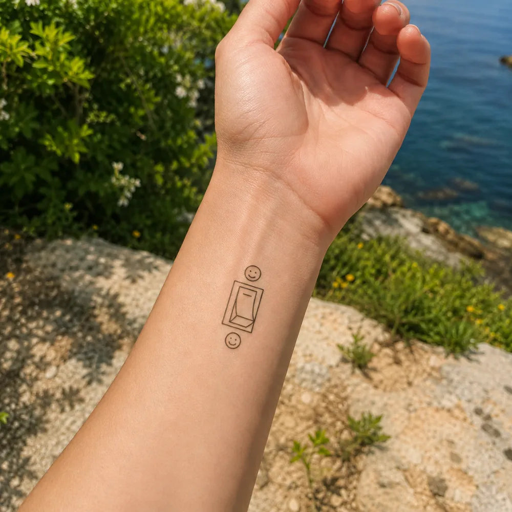 SafeTatt — Happiness Switch · fotografie tetování na kůži