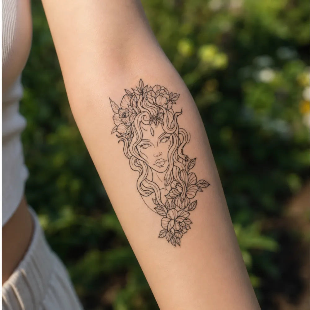 SafeTatt — Floral Muse · fotografie tetování na kůži