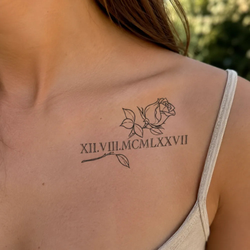 SafeTatt — Rose · fotografie tetování na kůži