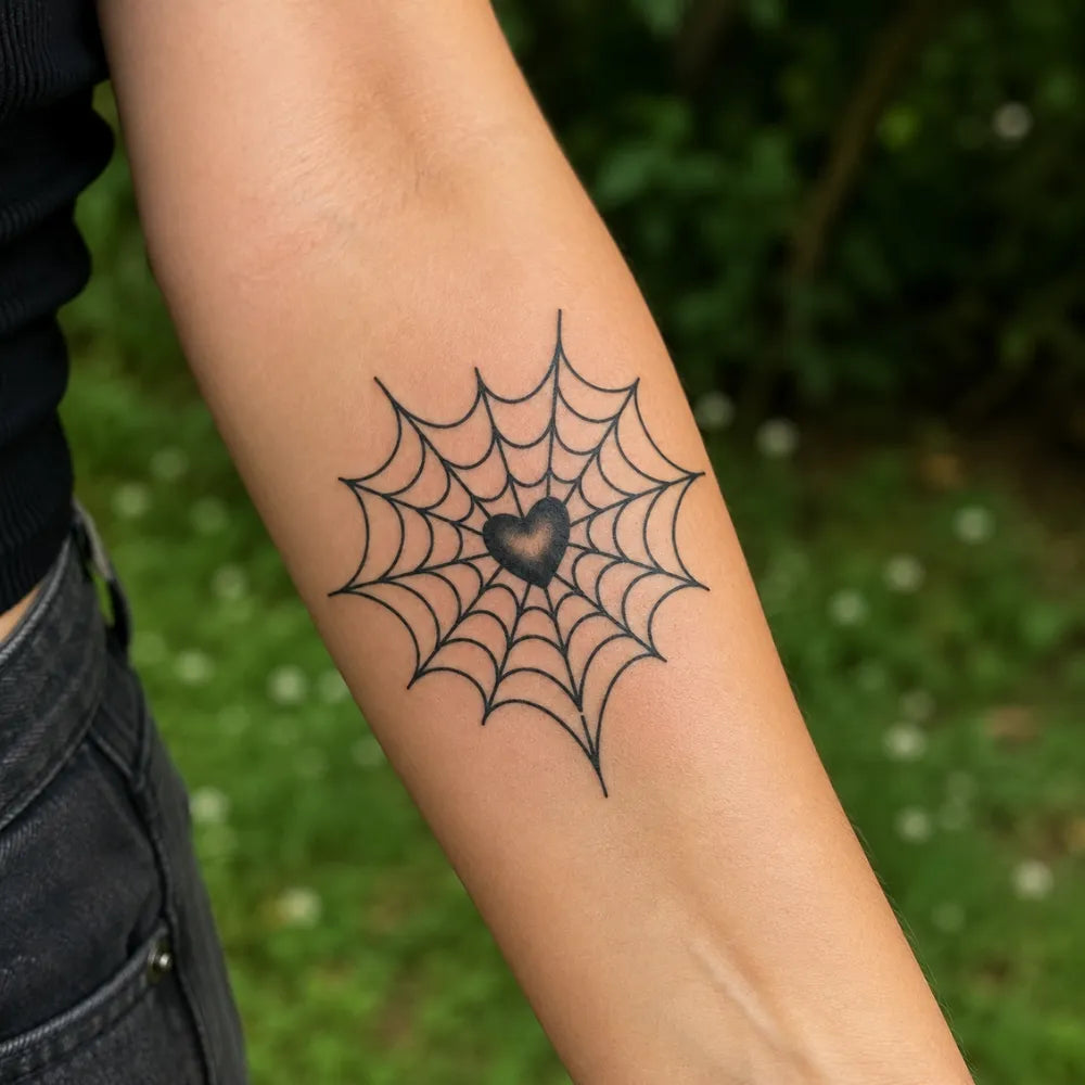 SafeTatt — Web Heart · fotografie tetování na kůži
