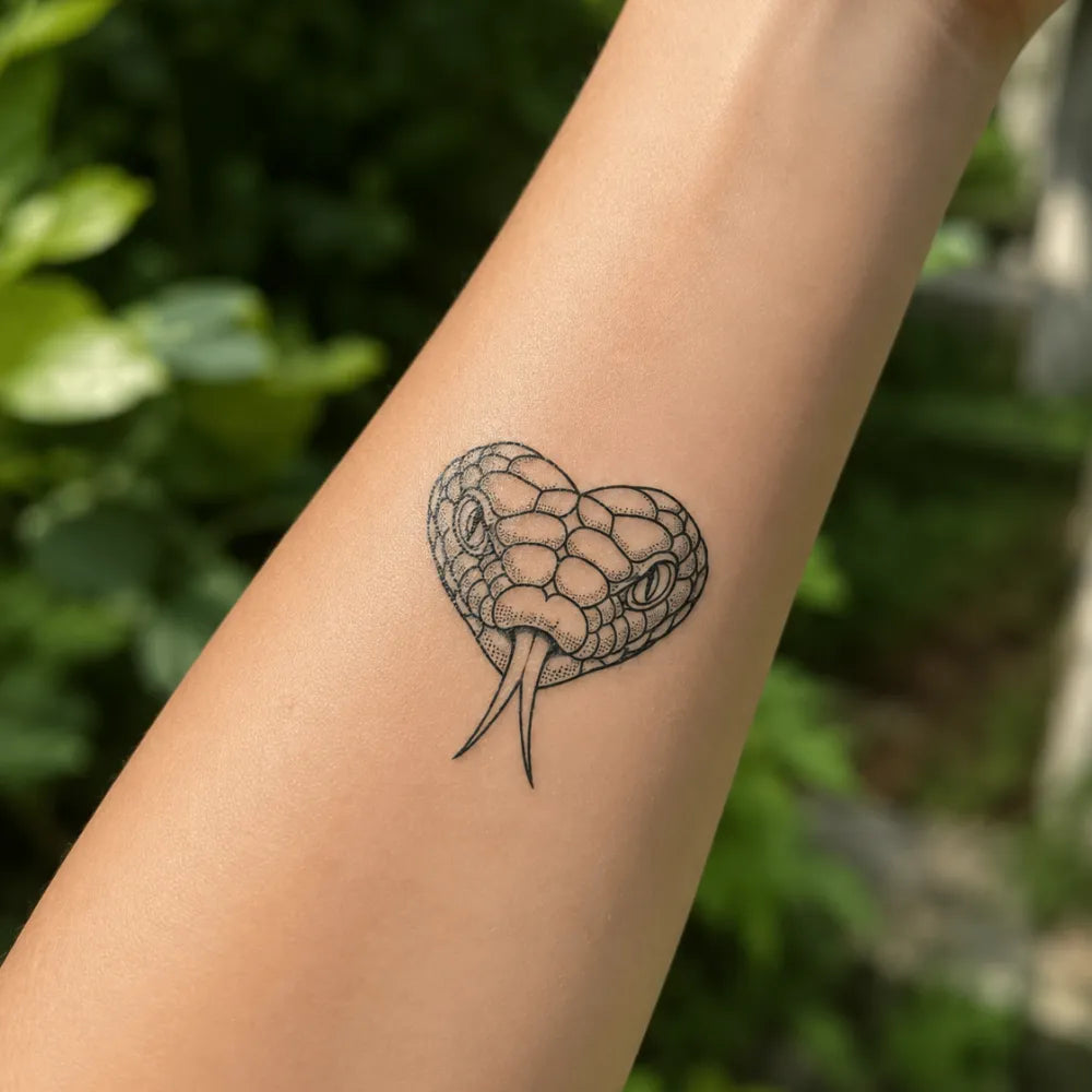 SafeTatt — Heart Cobra · fotografie tetování na kůži